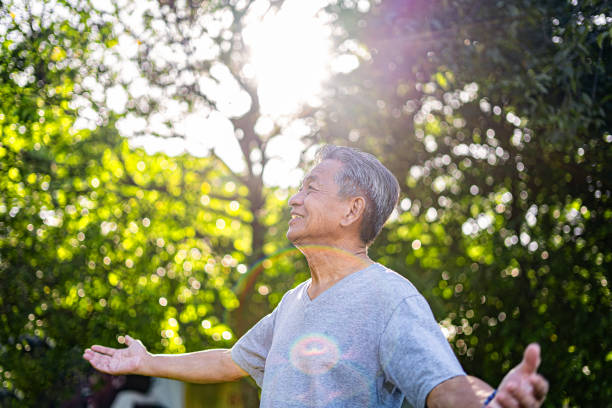 istock Senior man enjoy life in nature 2188983818