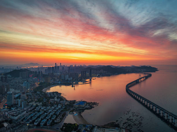 istock Overlooking sunrise of Dalian 2188983992