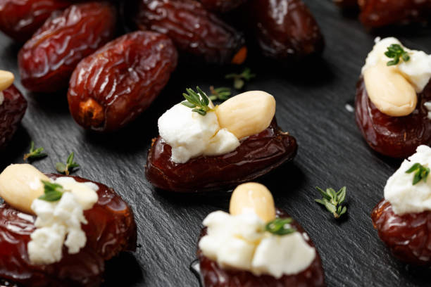 istock Stuffed Medjool dates with goat cheese, almonds and honey 2188984221