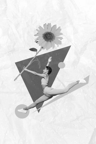 istock 3d retro abstract creative collage artwork template of lady jumping blue yellow colors ukrainian flag support ukraine isolated painting background 2188987780