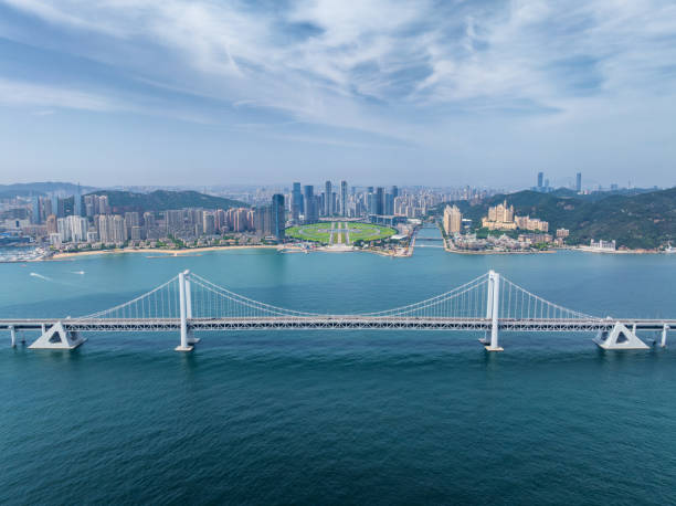 istock Overlooking Xinghai Bay Bridge of Dalian 2188988244