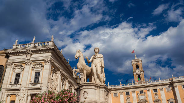 istock Capitoline Hill with clouds in Rome 2188990428
