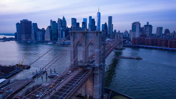 istock Brooklyn Bridge and Manhattan skyline at twilight. 2188991082