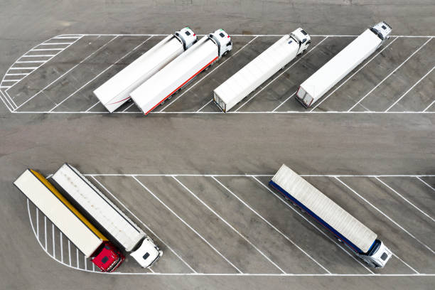 istock Trucks from Above, Parking Lot 2188991638