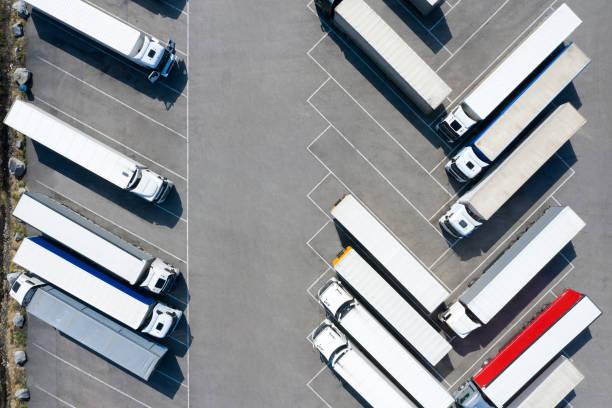 istock Trucks from Above, Parking Lot 2188991760