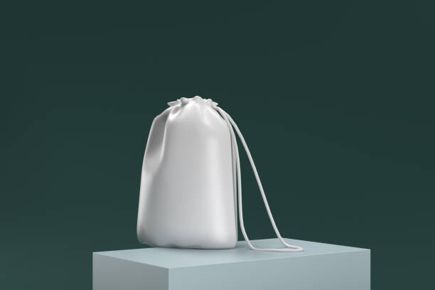 istock A white bag with a white cord hanging from it 2188992747
