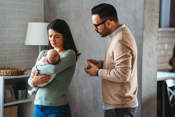 istock Stressed couple arguing and having marriage problems. Marriage difficulties, divorce concept. 2189003474