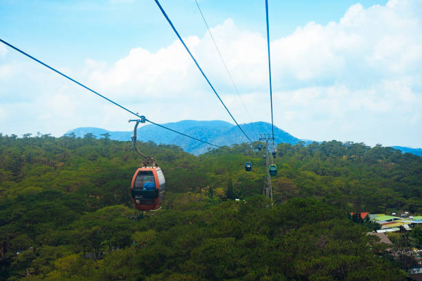 Dalat Cable Car at Robin Hill, Truc Lam. Vietnam