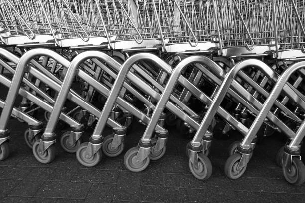 Metal Shopping Cart Icon