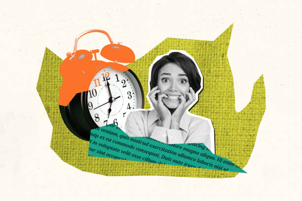 istock 3D photo collage template trend artwork composite of silhouette confused student young lady emoji face fired lock deadline time education 2189014380