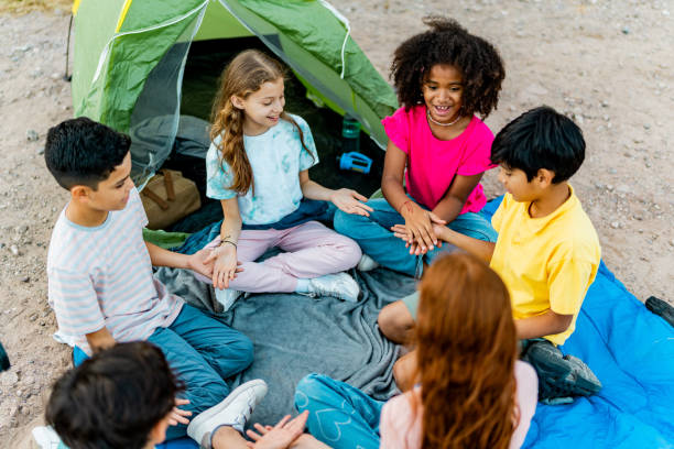 istock Child friends playing during summer camp outdoors 2189015703