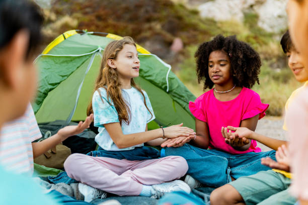 istock Child friends playing during summer camp outdoors 2189015713
