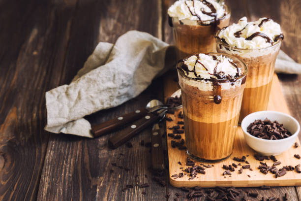 istock Homemade coffee cocktail with whipped cream and liquid chocolate 2189016760