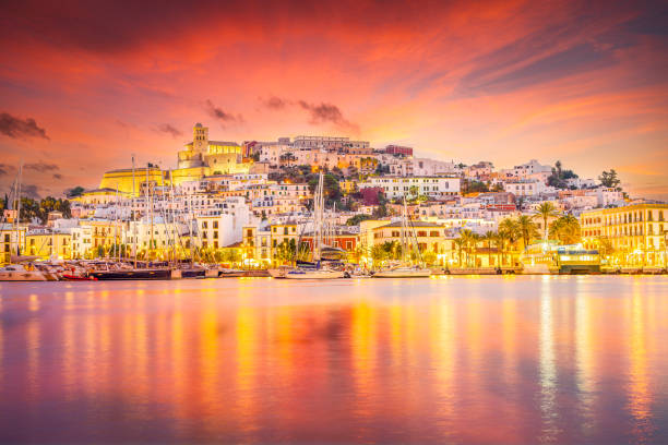 istock Eivissa old town at sunset, Ibiza 2189028416
