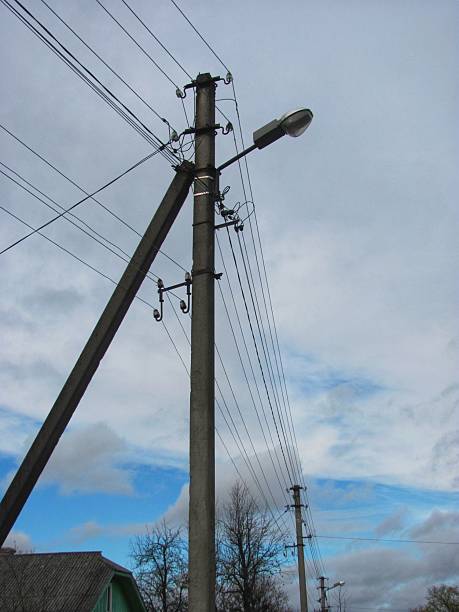 istock Village Power Lines with Street Lights 2189031267