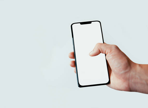 istock Closeup Hand using Phone isolated on transparent wide background 2189031693