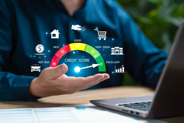 istock Credit score, Excellent range, Online reporting credit score rating on banking application, Businessman evaluate customer finance statistical data, Ranking check for a personal loan, Mortgage 2189032763