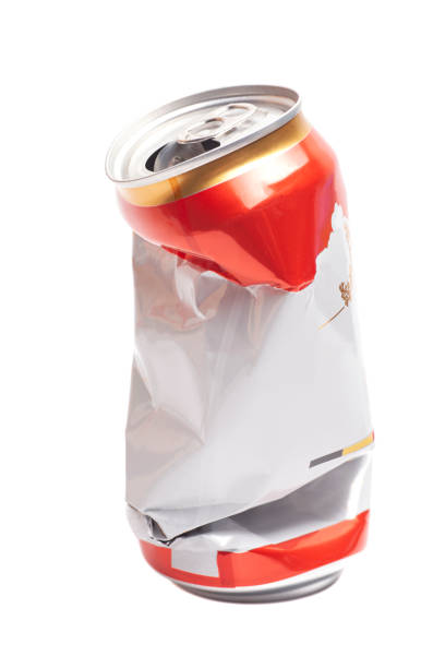 istock Empty crumpled can from energy drink or beer 2189034670