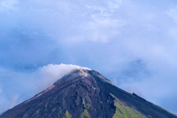 Volcanic Eruption from La Palma, Cumbre Vieja fumarole, view from Roque de los Muchachos. Huge pyroclastic column expelled october/15th/2021The cender cover all the sky and the sunset turn it into red colors. Awesome, and terrifying!