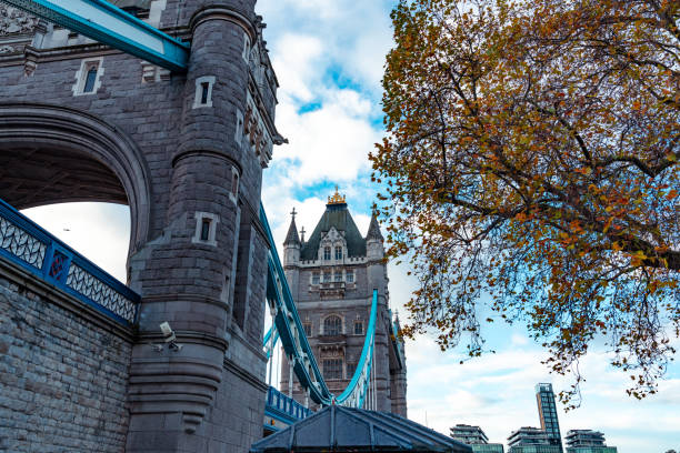 Tower Bridge, side view from London Tower, UK
