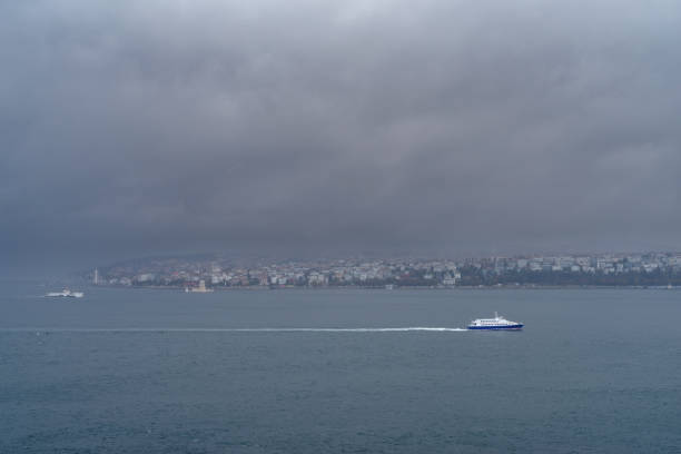 View of the Bosphorus strait, from the top of the Topkapi Palace, facing south toward the Sea of Marmara, Istanbul, Turkey