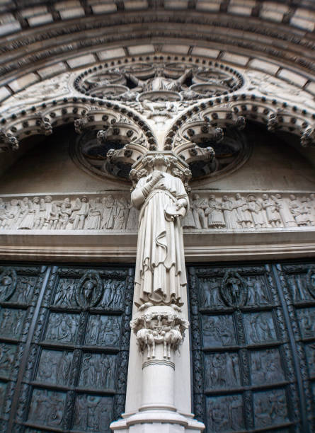istock Ornate Gothic Church Facade With Intricate Stone Sculpture 2189047744