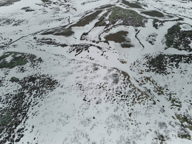 istock Snow covered landscape showing the effects of global warming 2189051772