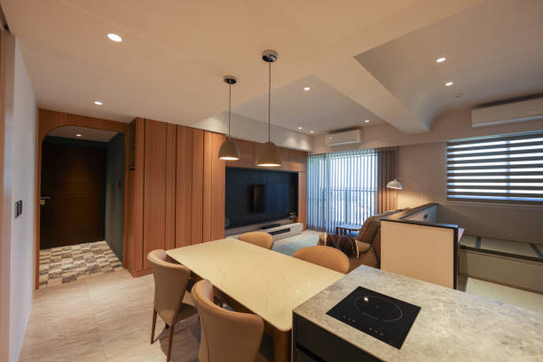 istock Comfortable and modern new home living room 2189052207