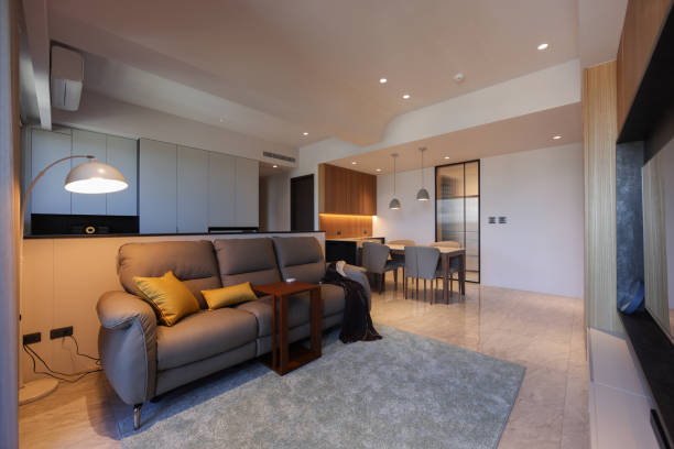 istock Comfortable and modern new home living room 2189052321