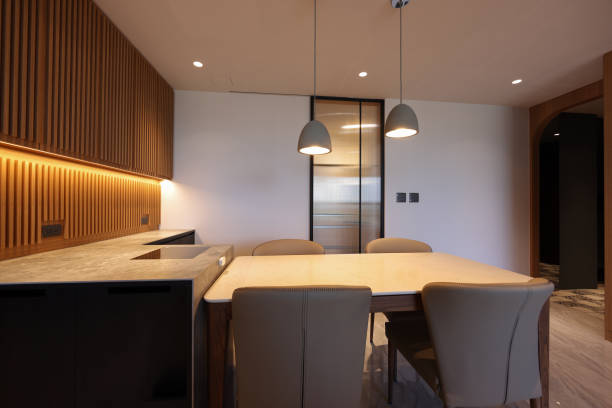 istock Comfortable and modern new home living room 2189052357
