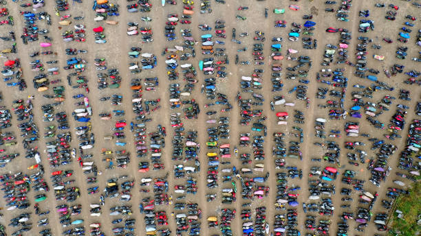 istock Motorcycle Parking Lot in Indonesian Industrial Zone. 2189052371