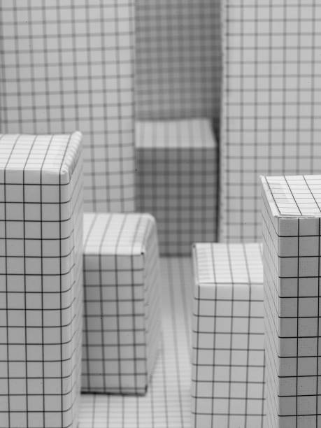 A captivating black and white image showcasing an abstract geometric cityscape with grid patterns. The minimalist design emphasizes structure, symmetry, and urban architecture, creating a modern visual aesthetic.