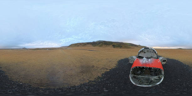 360 photo inside DC3 Airplane wreck Eyvindarholt Iceland