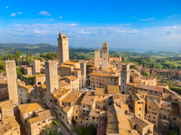 istock San Gimignano, medieval Tuscan town from drone 2189059809