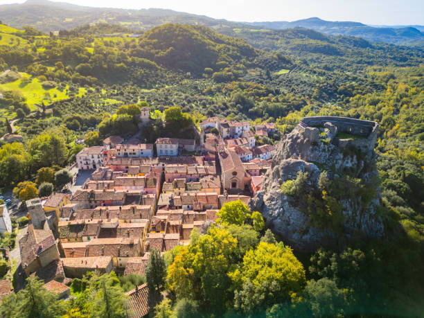 istock Roccalbegna, Tuscan medieval town from drone 2189060167