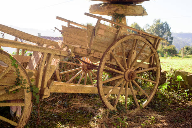 istock Old rustic wooden cart in a farm 2189065164