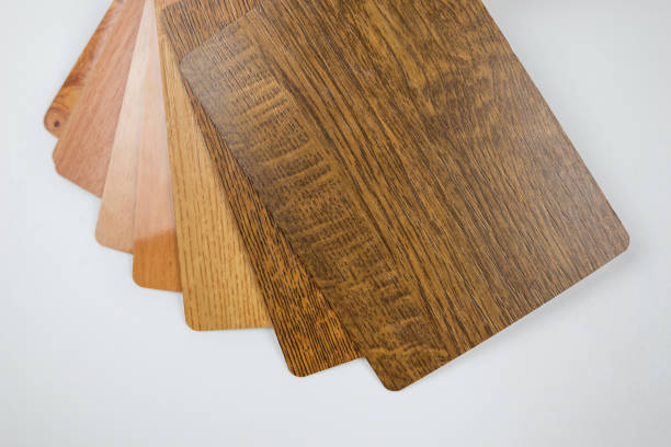 istock many thin wooden patterns for interior design isolated on white background. Catalogue, wooden samples 2189069153