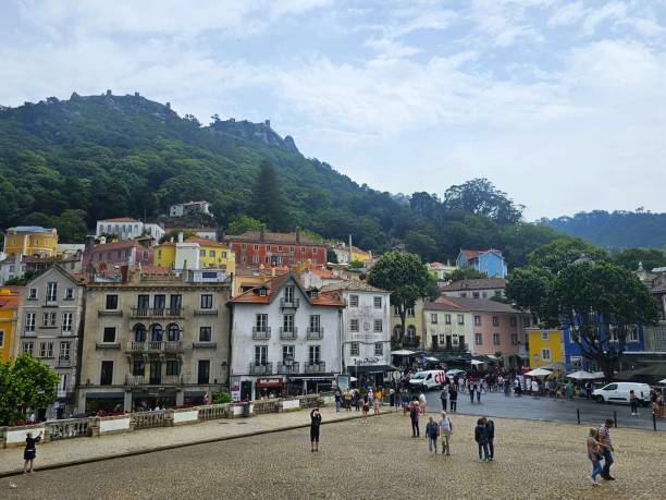 istock Charming Town Square in Sintra with Vibrant Architecture 2189070910