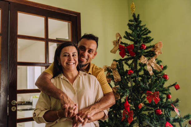 istock Couple hugging, celebrating Christmas, 2189071615
