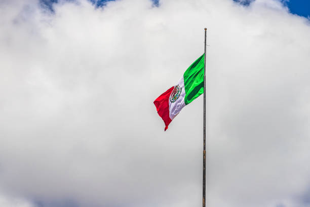 National Emblem of the flag of Mexico in the streets of Mexico City, Independence day, cinco de mayo celebration