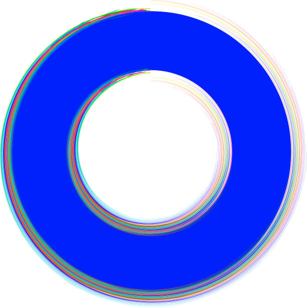 istock Set of blue and purple banners. Circle with concentric, radial, radiating lines. Circular, concentric circles. 2189073254
