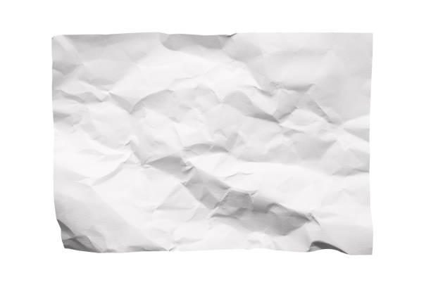 istock Abstract white recycled crumpled paper isolated on white background. Wrinkled paper texture background 2189073708