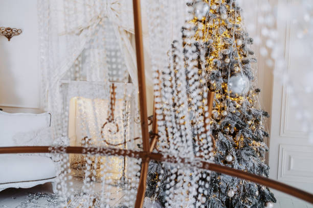 istock Merry Christmas celebration with a beautifully decorated tree and gift box 2189076242