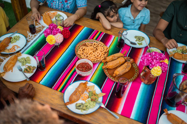 Arabic family sitting waitng for iftar and food