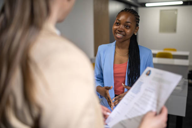 istock Woman arrived on job interview 2189078374