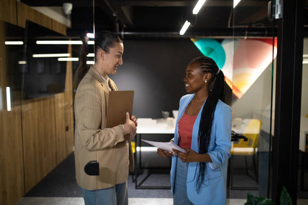 istock Woman arrived on job interview 2189078522