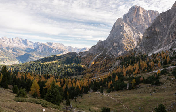 istock Valley trail from a high view in the Dolomites 2189078978