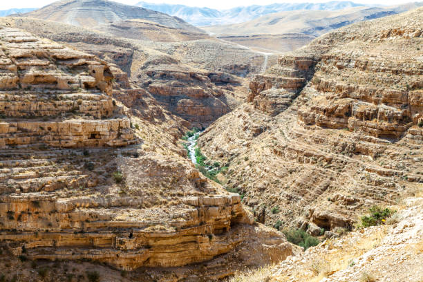 istock Stunning desert landscape with captivating layered rock formations 2189082616