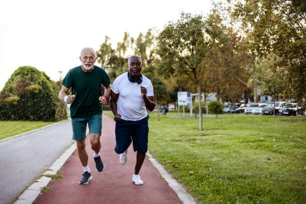 istock Black and White Men Focused on Physical Activity in Outdoor Workout 2189086865