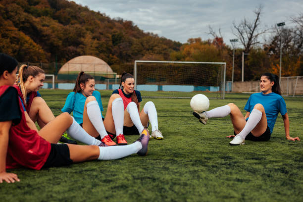 istock Soccer girls having fun at practice. 2189087082